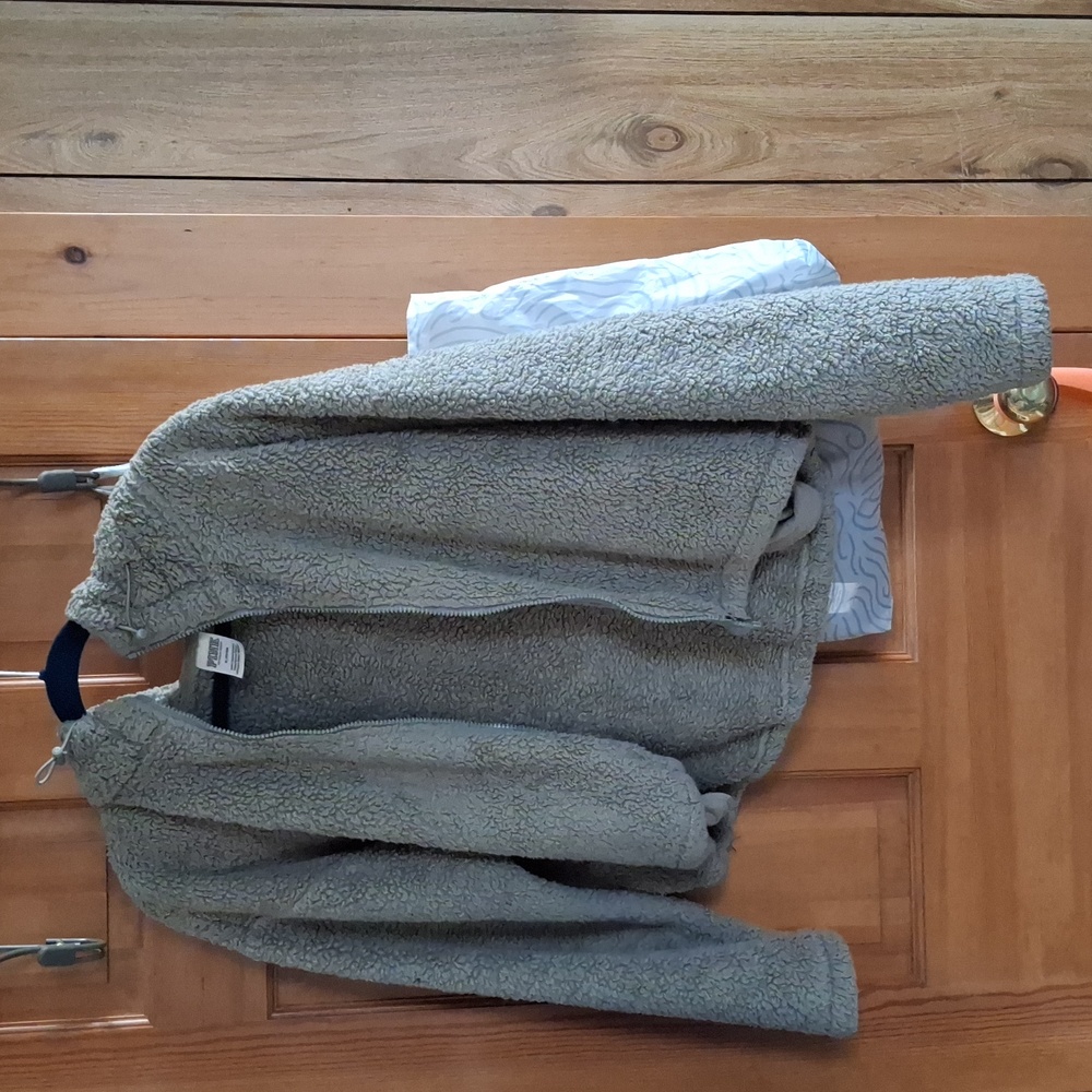 PINK- Green Sherpa Zip-Up